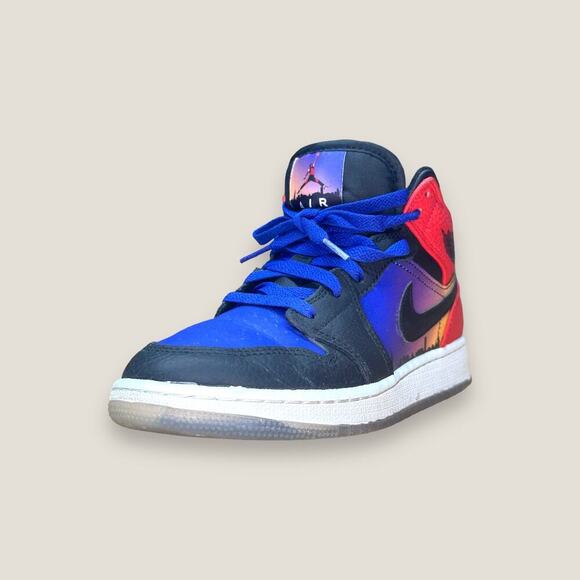 Air Jordan Other - Nike Air Jordan 1 Mid SE “Skyline” Blue/Red Youth Size: 3.5Y